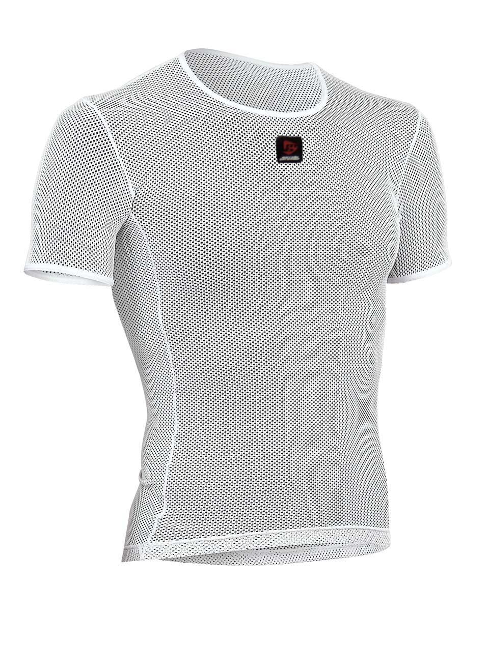 Mesh Short Sleeve Base Layer - White - Marcello Bergamo