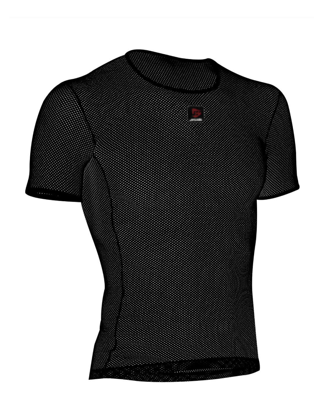 Mesh Short Sleeve Base Layer - Black - Marcello Bergamo