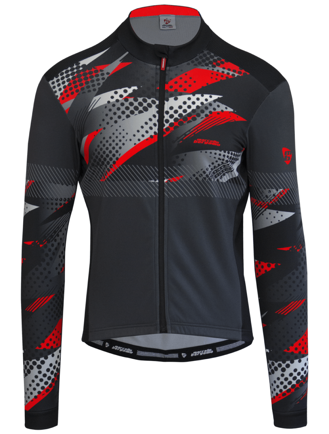TEAM Long Sleeve Jersey - Red Flouro - Marcello Bergamo